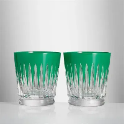 New Year Tumblers Firework, Set of 2 Green