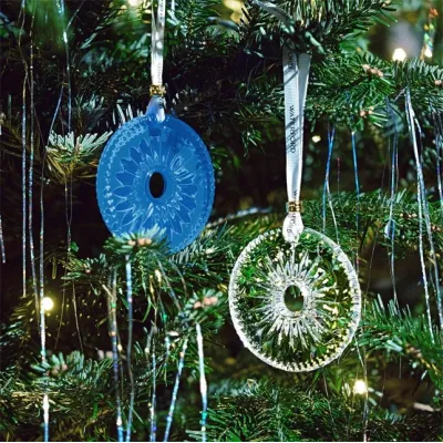 New Year Firework New Year 2026 Blue Disc Ornament