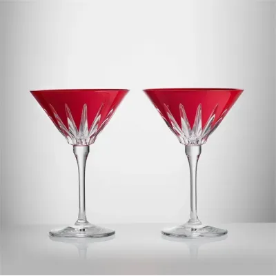 New Year Firework New Year 2026 Red Martini Set of 2