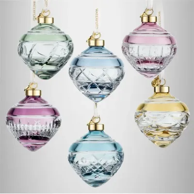 Winter Wonders Assorted Color Snowflakes Bauble Ornament Set of 6