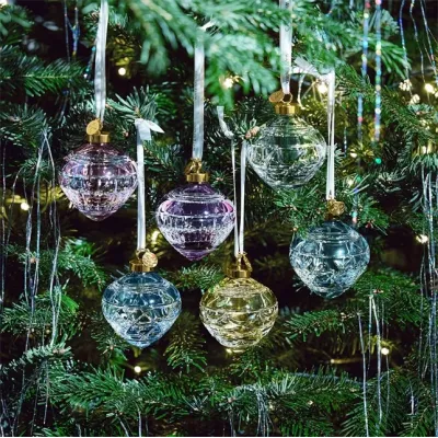 Winter Wonders Assorted Color Snowflakes Bauble Ornament Set of 6