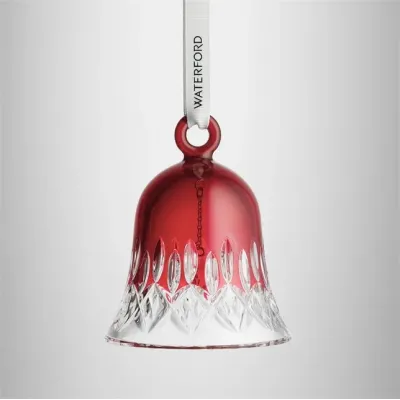 Christmas Crystal Lismore Red Bell Ornament