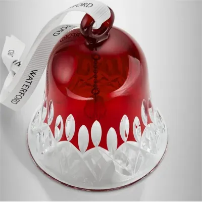 Christmas Crystal Lismore Red Bell Ornament
