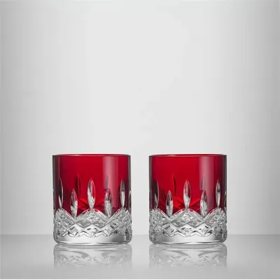 Lismore Red Tumbler Straight, 180ml, Set of 2