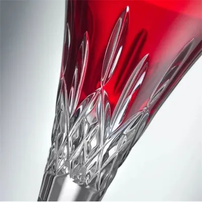Lismore Red Toasting Flute, 170ml, Set of 2