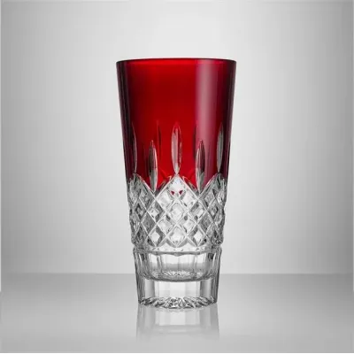 Lismore Red Vase, 25cm