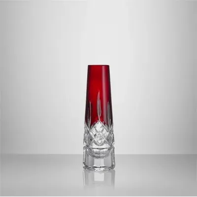 Lismore Red Bud Vase, 18cm