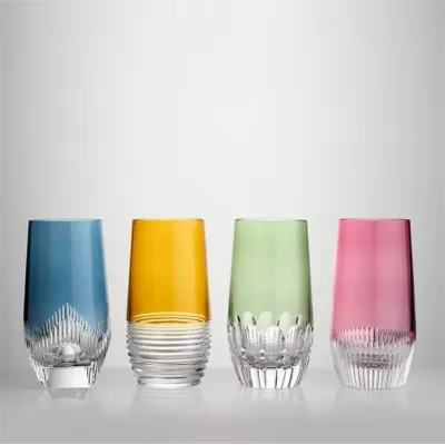 Mixology Color Highball 14.5oz Mixed Set of 4