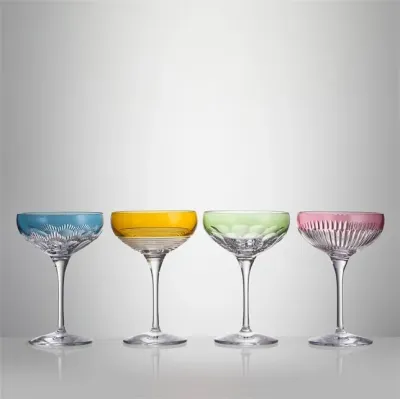Mixology Color Coupe 9oz Mixed Set of 4