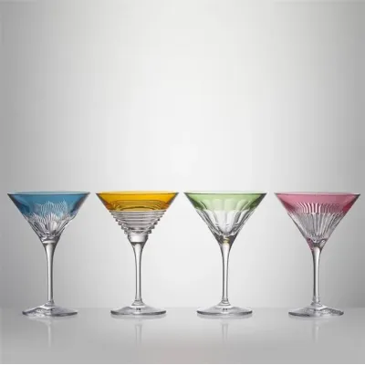 Mixology Color Martini 8oz Mixed Set of 4