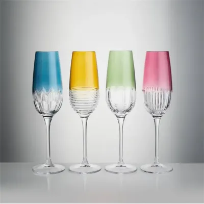 Mixology Color Flute 11oz Mixed Set of 4