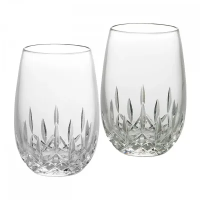 Lismore Essence Stemless Wine White 12 oz Set of 2