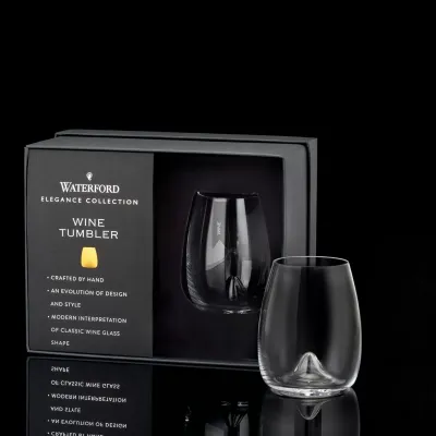 Elegance Stemless Wine 17.6 oz Set of 2