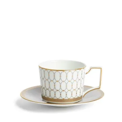Renaissance Grey Teacup & Saucer 250ml 8.4floz