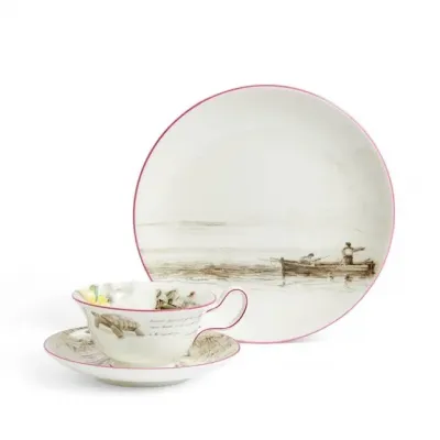 Voyage of the Beagle Darwin Galapagos Islands Teacup Saucer Plate, 3 Pieces