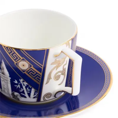 Renaissance Mix Accents Renaissance Mix Teacup Saucer 250ml 8.45oz Set of 2 Gold/Red