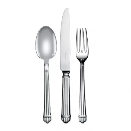 Aria Sterling Silver 36 Pieces Set for 6 in Chest (6x: Dinner Fork, Dinner Knife, Tablespoon, Dessert Fork, Dessert Knife, Teaspoon)