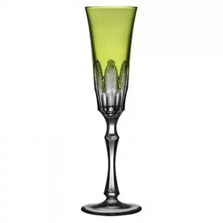 Captiva Yellow/Green Champagne Flute