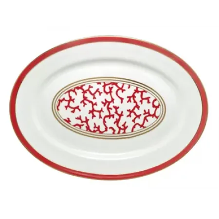 Cristobal Coral Oval Dish/Platter/Platter 16.1417 x 11.811"