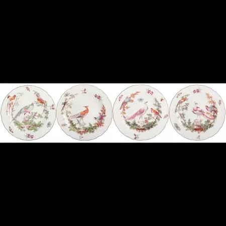 Chelsea Bird Rim Soup Plate Set Of Four 10"