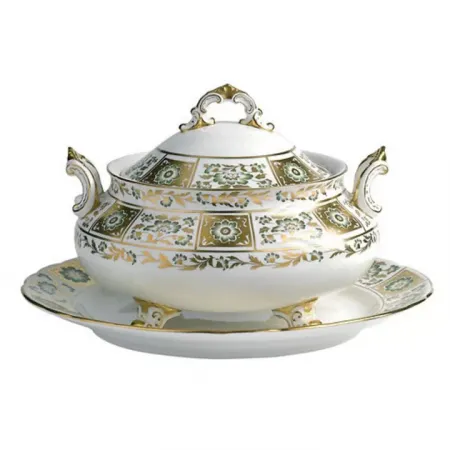 Derby Panel Green Soup Tureen Stand (13.75cm/35cm)