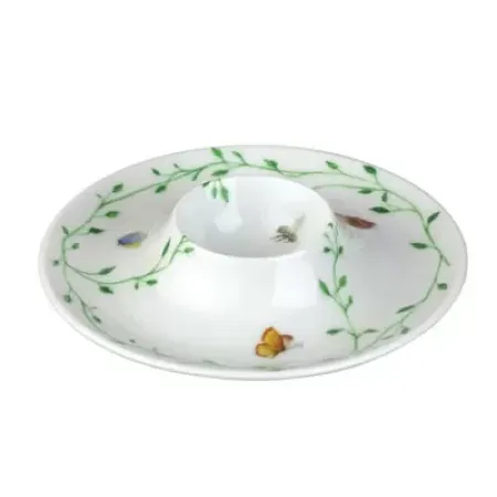 Wing Song/Histoire Naturelle Egg Cup On Tray Round 4.52755 in.