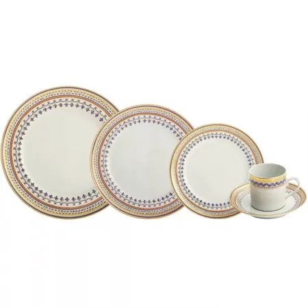 Chinoise Blue 5-pc Setting with Large Dinner Plate