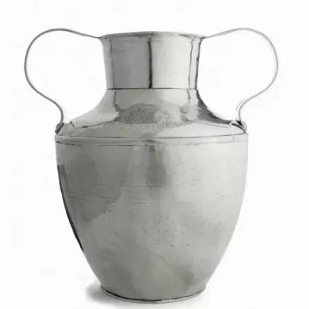 Vintage Pewter Large 2-H&led Vase 18" H x 18" D