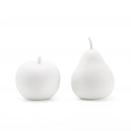 Apple & Pear Set of 2 Porcelains Blanc de Chine
