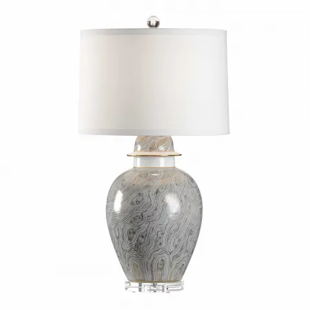 Gray Marbleized Lamp