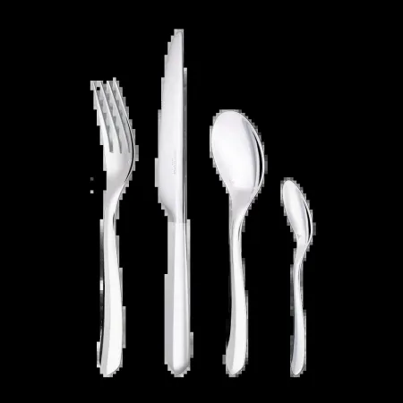 Infini Christofle Silverplated 48-Piece Flatware Set For 12 People With 2 Drawers Chest