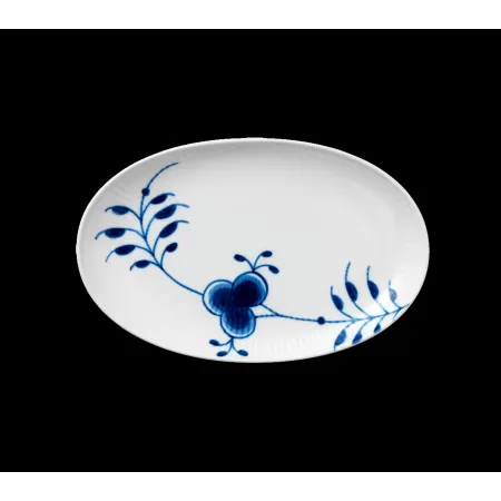 Blue Fluted Mega Oval Accent Dish 9"