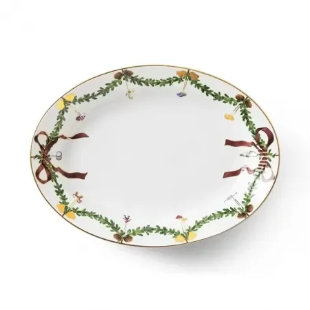 Star Fluted Dish Oval 34cm/13.4"
