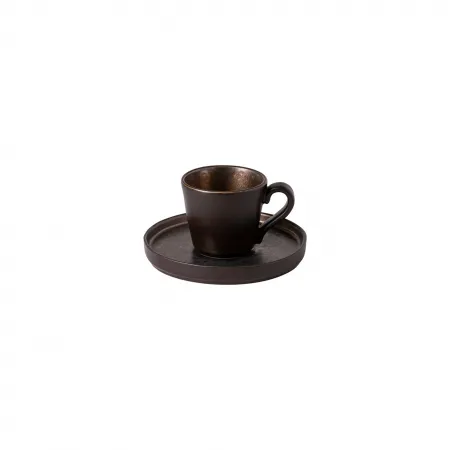 Lagoa Metal Coffee Cup & Saucer 3.25'' X 2.5'' H2.25'' | 3Oz. D5''