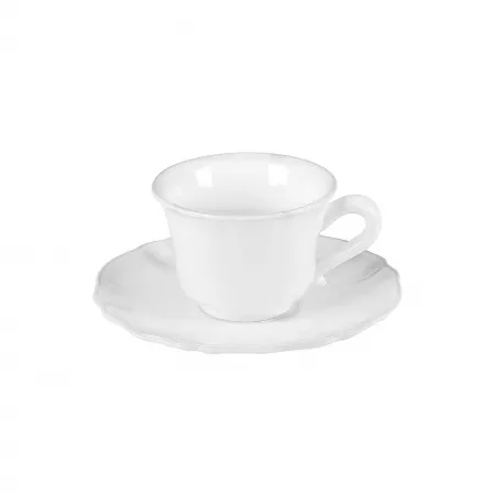 Alentejo White Tea Cup & Saucer 4.75'' X 3.75'' X 2.75'' | 7 Oz. D6.5''