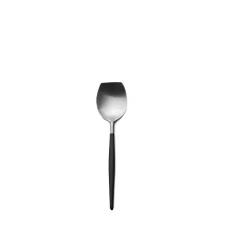 Goa Black Handle/Steel Matte Sugar Spoon 5.1 in (13 cm)