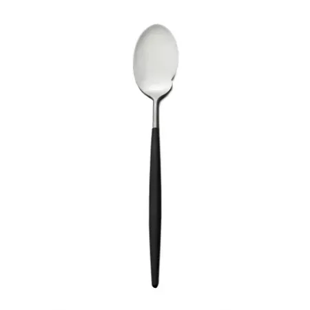 Goa Black Handle/Steel Matte Gourmet Spoon 8.8 in (22.3 cm)