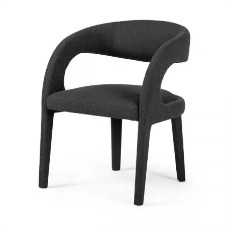 Hawkins Dining Chair Fiqa Boucle Charcoal