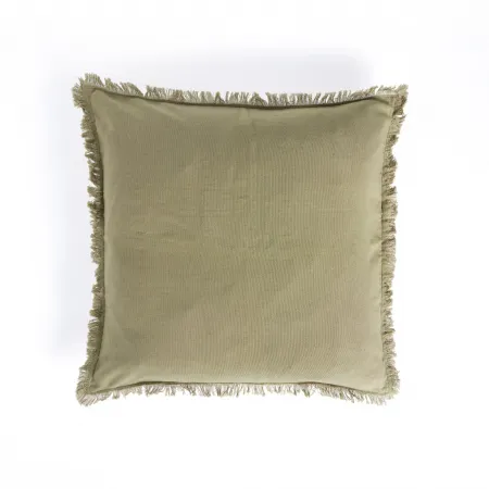 Handwoven Eyelash Pillow Cover Sage 22" x 22"