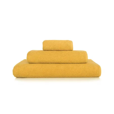 Bee Waffle Mustard Bath Towels
