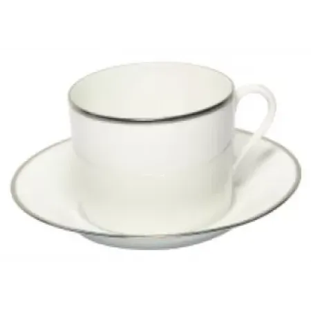 Orsay White/Platinum Cappuccino Cup & Saucer 16.9 Cm 30 Cl