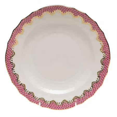 Fish Scale Pink Salad Plate 7.5 in D