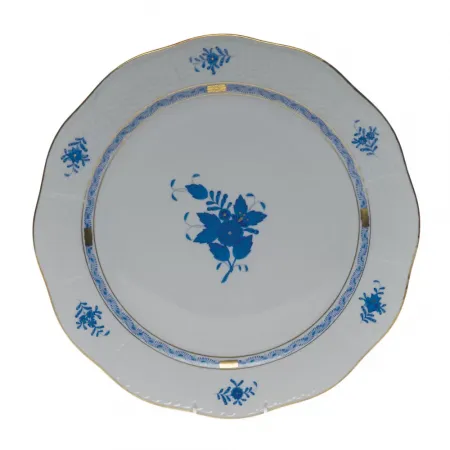 Chinese Bouquet Blue Round Platter 13.75 in D