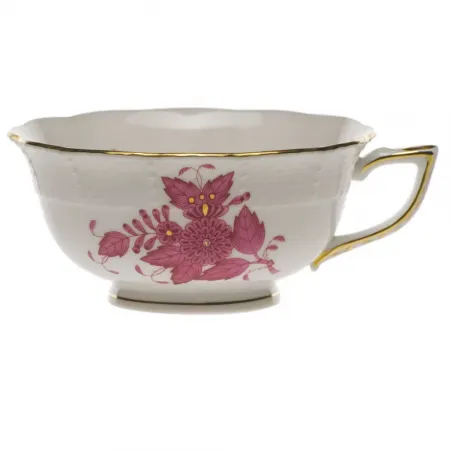 Chinese Bouquet Raspberry Tea Cup 8 Oz