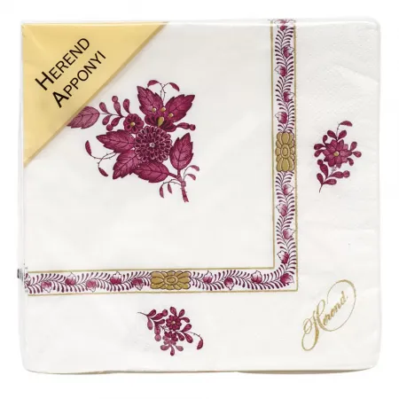Chinese Bouquet Raspberry Paper Napkins Pack Of 20 Individual Napkin 6.5 in Sq