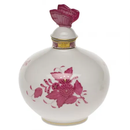 Chinese Bouquet Raspberry Perfume With Butterfly 4 in W X 5 in H