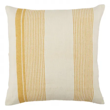 Jaipur Living Parque Indoor/ Outdoor Gold/ Ivory Striped Poly Fill Pillow 20 inch