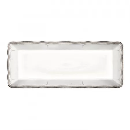 Rustica Antique White Melamine Baguette Tray 15" x 6"