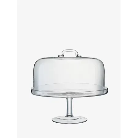 Serve Cake Stand & Dome Round 13.5 in /Round 12.5 in Clear