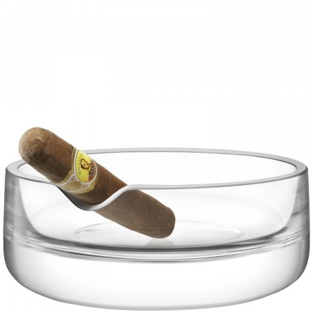 Bar Culture Cigar Ashtray Round 6.75 in Clear
